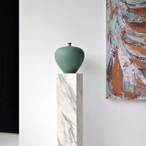 Lọ gốm decor màu xanh rêu