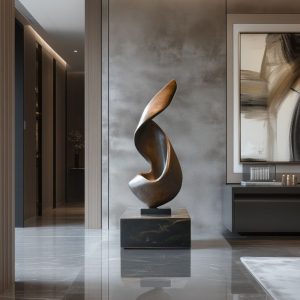 Tượng Decor Composite Dáng Uốn Lượn Nghệ Thuật