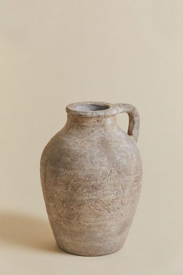 Bình Gốm Cổ Điển Tay Cầm – Rustic Vase