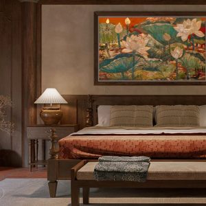 Tranh Sơn Mài Mùa Sen