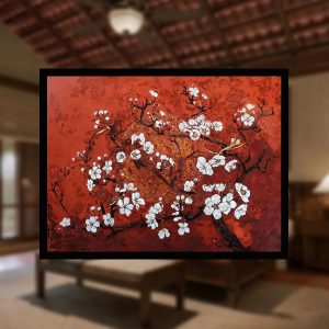 Tranh Sơn Mài Hoa Mai Trắng – Nghệ Thuật Decor Cao Cấp