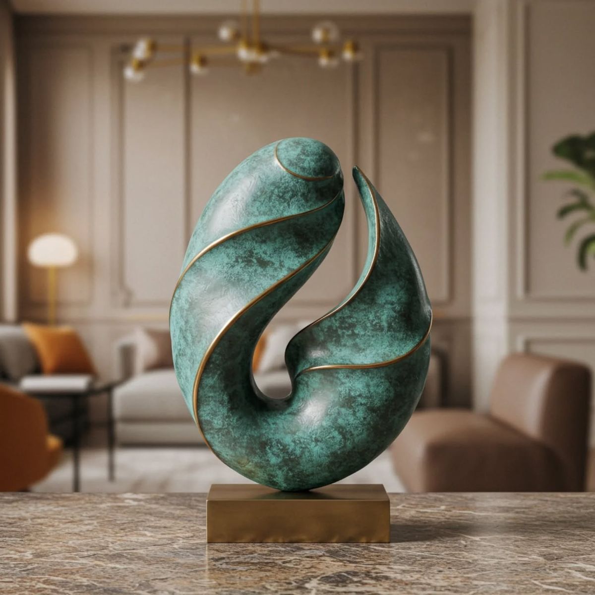 TƯỢNG DECOR NGHỆ THUẬT TRỪU TƯỢNG LÀN SÓNG