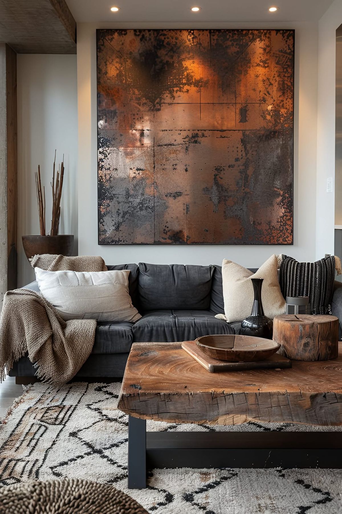 Tranh Thép Trừu Tượng Nghệ Thuật Khách Sạn T05