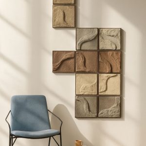 Tranh Thạch Cao Trừu Tượng Nghệ Thuật Khách Sạn TC03