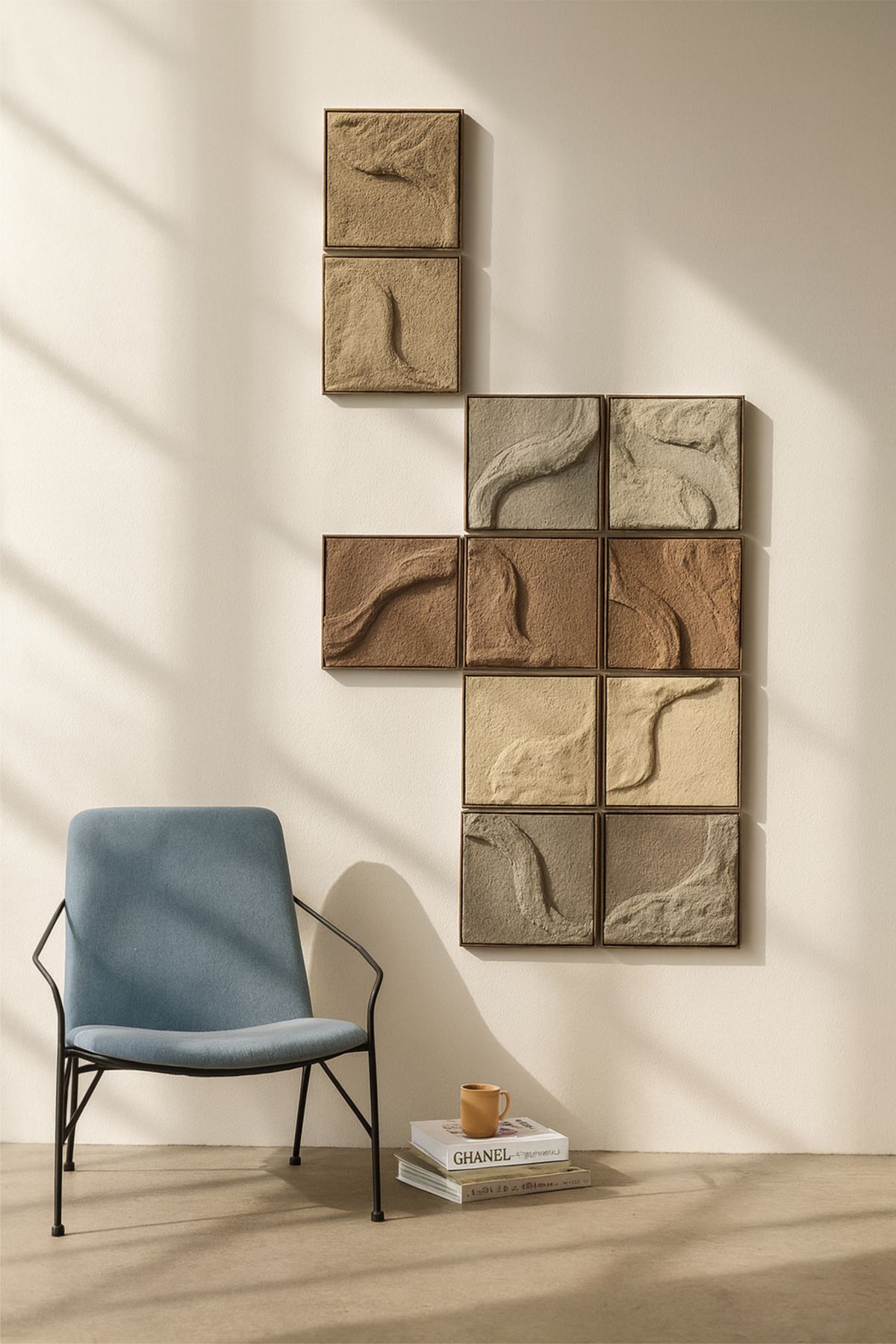 Tranh Thạch Cao Trừu Tượng Nghệ Thuật Khách Sạn TC03